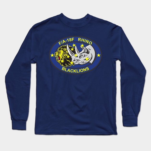 VFA-213 Blacklions - Rhino Long Sleeve T-Shirt by MBK